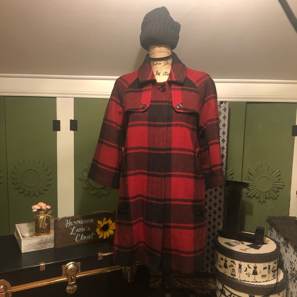 🧥🍁COAT PURGE🧥🍁 Gap Buffalo Check Peacoat